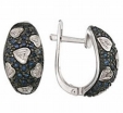 Серьги с бриллиантом и сапфиром ERIN1130-55CQ-W 2009 г инфо 7938r.