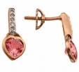 Серьги с бриллиантом и гранатом CE05-48386-33BL-R 2009 г инфо 7942r.