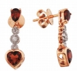Серьги с бриллиантом и гранатом ENC25365-33BL-R 2009 г инфо 7944r.