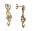 Серьги с синтетическим топазом и фианитом TED LAPIDUS 55-1629-01 2009 г инфо 8591r.