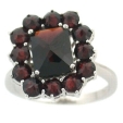 Кольцо из серебра с гранатами Happy Garnets G1095 2010 г инфо 8643r.
