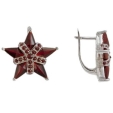 Серьги из серебра с гранатами Happy Garnets G2004 2009 г инфо 8644r.