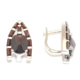 Серьги из серебра с гранатами Happy Garnets G2067 2010 г инфо 8656r.