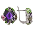 Серьги с синтетическим шпинелью и фианитом R2A8FJ2456 2010 г инфо 9058r.